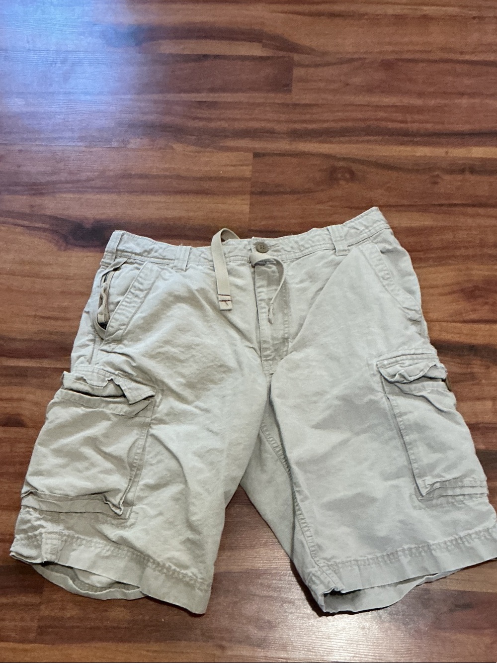 Men's Cargo Shorts in Light Khaki - Casual Utility Style express sz 33